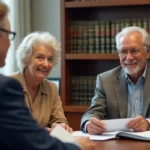 An Extended Family are perched next to a lawyer to uncover the reality of: How do I clarify a confusing issue involving family estate divisions