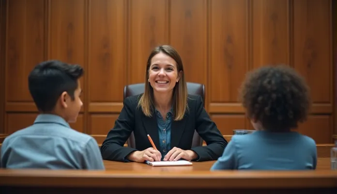 Civil Partners are settled next to a solicitor to discern the details of: How do I coordinate resolution with multiple beneficiaries nearby